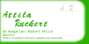 attila ruckert business card
