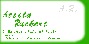 attila ruckert business card